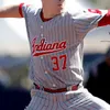 Custom Indiana Hoosier Coolege baseballtröja Schaffer Aaron Beck Max Wright Josue Urdaneta Brian Fuentes Ellison Hanna II Grant Magill Geremy Guerrero Fenlong