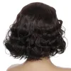 ショートボブ合成ウィッグブラウンカラーPerruques de CheveuxボディルースウェーブザーゲンシミュレーションHumanHair Wigs Wig-157