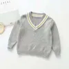 Hiver enfants bébé filles garçons automne hiver manches longues solide tricoté vêtements d'extérieur manteau enfant en bas âge garçons enfants filles pull pull Y1024