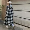 Spring Women Plaid Long Coat Jacket Casual High Quality Warm Overcoat Fashion Shirts Coats 210515