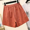 Nkandby Plus Size Wide Leg Shorts Skirts Women Summer Cotton Linen Elastic High Wiast Oversized Loose Korean Thin A-line Shorts 210625