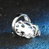 Anéis de casamento Bohemian Style Ring White Opal grande cristal cinza prata oval para mulheres vintage jóias