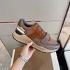 Fashion Men Shoes Designer Casual Gradient Technical Fabric Sneakers Brown Black White Green Gum Grey Orange Shoes Famous