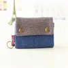 Wallets 2021 Women Large Capacity Gray Blue Ladies Denim Multi-function Wallet Mini Carteira Cotton Fabric Short