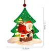Lampa LED Świąteczne ozdoby Święta Święta drzewa Snowman Snow Snow Sock House Santa Clause Shape Party DH4888