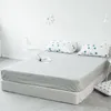 Sheets Conjuntos 50Lagmta 1 PCS 100% algodão preto branco colchão de folha branca capa quatro cantos com cama elástico