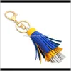 Rings Jewelry Arrival Leather High Quality High-Grade Alloy Chain Three Layers Tassel Key Ring Fashion Party Ornaments Drop Delivery 2021 Vaf