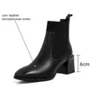 ALLBITEFO soft natural genuine leather women boots winter shoes thick heel fashion ankle boots motocycle boots high heel shoes 210611