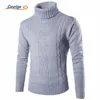 Covrlge Sweater Men New Winter Solid Thick Knitted Turtleneck Man Sweaters Plus Size High Neck Pullover Warm Clothes MZM030 Y0907