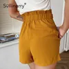 Sollinarry Pantaloncini da donna con cerniera streetwear a vita alta Pantaloncini casual con bottoni drappeggiati Pantaloncini estivi Moda femminile Pantaloni lanterna 210709