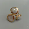 Y.YING Freshwater Cultured White Pearl Ring For Women Wedding Jewelry