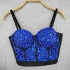 Kırpılmış Bralette Kırpma Pullu Top Giymek Sonbahar Korse Üst Gece Kulübü Seksi Kadınlar Sutyen Push Up Büstiyer Kadın Tops Bodycon X0726