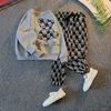 Jongenskleding Sets Lente Herfst Kinderen Casual Katoenen Trui Jas Broek 2 Stuks Trainingspakken Voor Baby Kids Sport Past Peuter 4 5 X0802