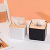 Tissue Boxes & Napkins Modern Holder Wooden Box Household Office Desktop Car Furniture Storage Decor