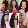 20inch Long Deep Crochet braid Wave Hair Synthetic Braiding Hair Extensions For Black Women Braided 613 bug blonde9441520