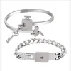 Titanium steel lovers bracelet womens designer necklaces bangles luxury high end jewelry couple suit classic shield Key Necklace B243w