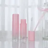 4ml Plastic Lip Gloss Tube Contenitori fai da te Vuoti bottiglie cosmetici Organizzatore di trucco con coperchio rosa rotondo riutilizzabile