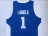 Basketbal jerseys NCAA Litouwen prienu Vytautas basketbal shirt 1 lamelo ball jersey 3 Liangelo uniform allemaal gestikt goed team blauw wit