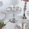 Inne Bakeware 1PCS okrągłe ciasto stojak na cokołek Party Crystal Srebrny kolor 2839