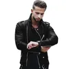 Fermeture à glissière Décoration Hommes Vestes Automne Hiver Warm Top PU Veste en cuir Mens Casual Slim Hip Hop Outwear Veste d'hiver Hommes 210524