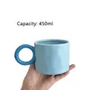 コーヒークリエイティブラウンドハンドル大容量ウォーターカップミルクのためのマグカップ