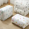 Household Printed Quilt Clothes Storage Bag Folding Duvet Blanket Sorting Bags Dust-Proof Closet Storage Moistureproof Organizer RRA11777