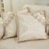 Kudde / dekorativ kudde spets kasta med frill lyx dekorativa prinsessa rum broderi kudde midja och lock