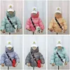 Polar Plaid Winter Parkas Kurtka Dla Dzieci Dla Koreańskich Chłopców Dziewczyny Ciepłe Grube Aksamitne Płaszcz Dziecięcy Toddler Odzieży Outerwear Kapturem 211203