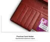 Äkta läderkvinnor Plånböcker Patent Alligator Bag Kvinna Design Koppling Långa multifunktionella myntskorthållare