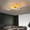 Luces de techo NEO Gleam Rectángulo Aluminio Moderno Led para sala de estar Dormitorio AC85-265V Lámparas blancas / negras