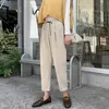 Autumn Winter Fashion Women Elastic Waist Woolen Harem Pants all-matched Casual Loose Plus Size S256 210512