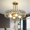 Modern LED cristal vidro bola lâmpadas pingente lâmpadas para sala de estar decoração de casa ouro redondo cozinha luminária de pedra colorida lâmpada de suspensão