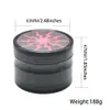 Tobacco métallique Fumer Herb Grinder 63mm 4 pièce Clear Top Fenêtre Éclairage Grinderaluminum alliage fumée