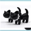 3d Cute Black Cat Piercing Stadniny Kolczyki dla kobiet Dziewczyny i mężczyzn Pearl Channel Kolczyk Biżuteria Whol Sqcrct Drop Dostawa 2021 9VAKC