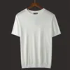 T-shirts Fashion Summer Men T-shirt Stickade Korta Ärmar Tröja Solid Färg Pullover T Shirt Casual Tees D224