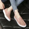 Kvinnor loafers espadrilles toppkvalitet avslappnad platta tyg skor sommar ihåliga runda kanfas tränare rosa blå mode gå sport skate sko 009