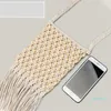 أكياس مساء الجوف خارج تصميم حقيبة crossbody اليدوى withtassel eCo خشبية الملؤوس الكتف