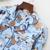 Casa terno algodão pama conjuntos bonito dos desenhos animados cão pijama mulheres casais sleepwear casual macio feminino terno pijama mujer 210320