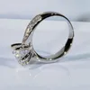 Solitario 3ct Lab Diamond Ring 925 sterling silver Coppia di fidanzamento Fedi nuziali Anelli per le donne Gioielli da sposa per feste