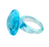 Rings Clear Plastic Fashion Jewelry Acrylic Jewelry Play Ring Round Huge Diamond Shape Colorful Princess Pretend Colored Treasure 1066213