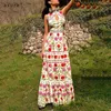Traf sommarklänningar Kvinnor Kläder Dam Lång blommig Cottagecore Kvinna Bohemian Light Dress Luxury Designer 20309 210712