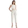 Calças femininas capris cintura alta listrado vestido branco 2021 saia outfit blusa colheita vestido feminino vestidos elegantes elegantes