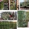 Dekorative Blumen Kränze erweiterbarer künstlicher Gartenpflanzen Zaun einziehbarer geschützter Privatsphäre Bildschirm Hinterhof Hausdekoration Grün Wand Wand