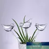 1pcs New Automatic Flower Watering Device Plant Waterer Self Watering Globes Bird Shape Hand Blown Clear Glass Aqua Bulbs