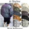 21AW Mens Aşağı Ceket Moda Erkek Hiphop Kalın Ceket Trendy Yansıtıcı Parkas Bayan Unisex Rüzgar Geçirmez Mont Kış 11 Stilleri