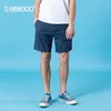 夏の酵素洗浄ショーツ男性古典的な膝の長さのソリッドカラーパンツ高品質プラスサイズSJ130359 210806