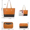 Moda e simples feminino Bolsas de cor de cores design Pu4 conjuntos de bolsas de bolsas de senhora ao ar livre para compras com suporte de cartão