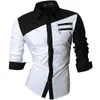 Jeansian Men's Casual Dress Shirts Fashion Desinger Stylish Long Sleeve Slim Fit 8371 ArmyGreen 210809