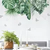 Wall Stickers Silent Back Garden For Living Room Bedroom Decor Green Leaf Decals Home Decoration Art MuralsWallWall