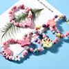 8 estilos Conjuntos de collares para niños Accesorios de joyería Cuentas de colores Fox Rabbit Unicorn Charm Beads Collar y pulsera Kid Girl Birthd3500977
